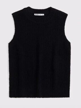 Abercrombie & Fitch Easy Shaker Sweater Tank (Black) - Medium